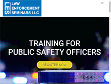 Tablet Screenshot of lawenforcementseminars.com